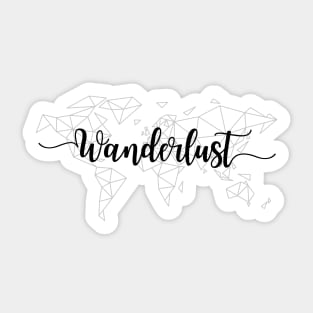 Wanderlust geometric world map Sticker